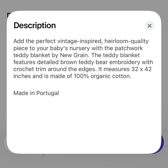 Patchwork Teddy Blanket baby - Picture 5 of 5